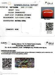 7.50/CT Natural Red Coral With Govt. Lab Certificate-10877D43886